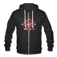 Lade das Bild in den Galerie-Viewer, Damen/Frauen selbst gestalten und bedrucken Tri-blend Hooded Jacket by Bella + Canvas - charcoal grey