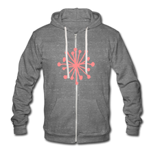 Lade das Bild in den Galerie-Viewer, Damen/Frauen selbst gestalten und bedrucken Tri-blend Hooded Jacket by Bella + Canvas - grey tri-blend