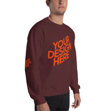 Lade das Bild in den Galerie-Viewer, Crew-Ausschnitt Pullover Herren/Männer selbst gestalten und bedrucken