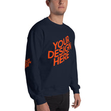Lade das Bild in den Galerie-Viewer, Crew-Ausschnitt Pullover Herren/Männer selbst gestalten und bedrucken