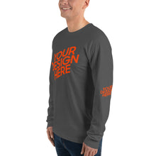 Lade das Bild in den Galerie-Viewer, Amerikanisches Langarm-T-Shirt mit vollem Ärmeln für Herren/Männer selbst entworfen und bedruckt