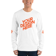Lade das Bild in den Galerie-Viewer, Amerikanisches Langarm-T-Shirt mit vollem Ärmeln für Herren/Männer selbst entworfen und bedruckt