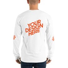 Lade das Bild in den Galerie-Viewer, Amerikanisches Langarm-T-Shirt mit vollem Ärmeln für Herren/Männer selbst entworfen und bedruckt