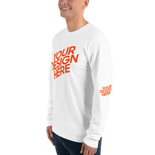 Lade das Bild in den Galerie-Viewer, Amerikanisches Langarm-T-Shirt mit vollem Ärmeln für Herren/Männer selbst entworfen und bedruckt