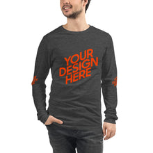 Lade das Bild in den Galerie-Viewer, Langarm-T-Shirt deine Stil Herren/Männer selbst gestalten und bedrucken