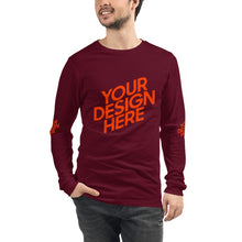 Lade das Bild in den Galerie-Viewer, Langarm-T-Shirt deine Stil Herren/Männer selbst gestalten und bedrucken