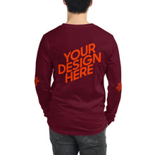 Lade das Bild in den Galerie-Viewer, Langarm-T-Shirt deine Stil Herren/Männer selbst gestalten und bedrucken