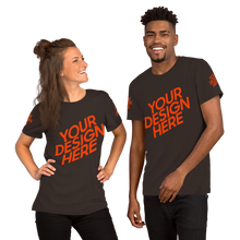 Lade das Bild in den Galerie-Viewer, Kurzärmeliges T-Shirt in verschidene Farben selbst gestalten für Männer und Frauen