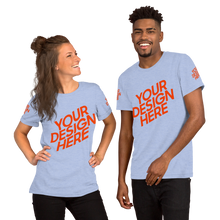 Lade das Bild in den Galerie-Viewer, Kurzärmeliges T-Shirt in verschidene Farben selbst gestalten für Männer und Frauen