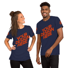 Lade das Bild in den Galerie-Viewer, Kurzärmeliges T-Shirt in verschidene Farben selbst gestalten für Männer und Frauen