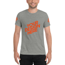 Lade das Bild in den Galerie-Viewer, Kurzärmeliges T-Shirt Tri-Blend Herren/Männer selbst gestalten und bedrucken