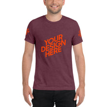 Lade das Bild in den Galerie-Viewer, Kurzärmeliges T-Shirt Tri-Blend Herren/Männer selbst gestalten und bedrucken