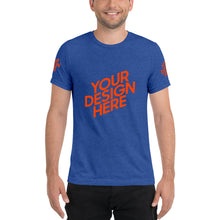 Lade das Bild in den Galerie-Viewer, Kurzärmeliges T-Shirt Tri-Blend Herren/Männer selbst gestalten und bedrucken