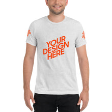Lade das Bild in den Galerie-Viewer, Kurzärmeliges T-Shirt Tri-Blend Herren/Männer selbst gestalten und bedrucken