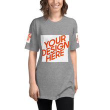 Lade das Bild in den Galerie-Viewer, Tri-Blend Track-Shirt Damen/Frauen selbst gestalten und bedrucken