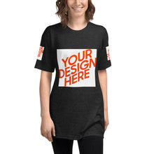 Lade das Bild in den Galerie-Viewer, Tri-Blend Track-Shirt Damen/Frauen selbst gestalten und bedrucken