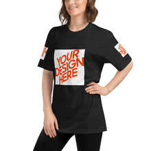 Lade das Bild in den Galerie-Viewer, Tri-Blend Track-Shirt Damen/Frauen selbst gestalten und bedrucken
