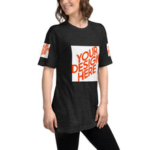 Lade das Bild in den Galerie-Viewer, Tri-Blend Track-Shirt Damen/Frauen selbst gestalten und bedrucken