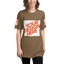 Lade das Bild in den Galerie-Viewer, Tri-Blend Track-Shirt Damen/Frauen selbst gestalten und bedrucken