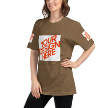 Lade das Bild in den Galerie-Viewer, Tri-Blend Track-Shirt Damen/Frauen selbst gestalten und bedrucken