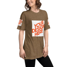 Lade das Bild in den Galerie-Viewer, Tri-Blend Track-Shirt Damen/Frauen selbst gestalten und bedrucken