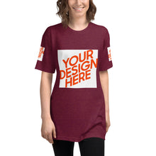 Lade das Bild in den Galerie-Viewer, Tri-Blend Track-Shirt Damen/Frauen selbst gestalten und bedrucken