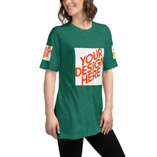 Lade das Bild in den Galerie-Viewer, Tri-Blend Track-Shirt Damen/Frauen selbst gestalten und bedrucken