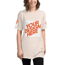 Lade das Bild in den Galerie-Viewer, Tri-Blend Track-Shirt Damen/Frauen selbst gestalten und bedrucken