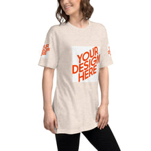 Lade das Bild in den Galerie-Viewer, Tri-Blend Track-Shirt Damen/Frauen selbst gestalten und bedrucken