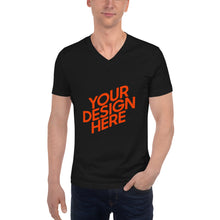 Lade das Bild in den Galerie-Viewer, Kurzämerliges-T-Shirt mit V-Ausschnitt Herren/Männer selbst gestalten und bedrucken
