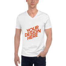 Lade das Bild in den Galerie-Viewer, Kurzämerliges-T-Shirt mit V-Ausschnitt Herren/Männer selbst gestalten und bedrucken
