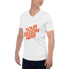 Lade das Bild in den Galerie-Viewer, Kurzämerliges-T-Shirt mit V-Ausschnitt Herren/Männer selbst gestalten und bedrucken