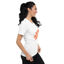Lade das Bild in den Galerie-Viewer, Kurzämerliges T-Shirt mit V-Ausschnitt Damen/Frauen selbst gestalten und bedrucken