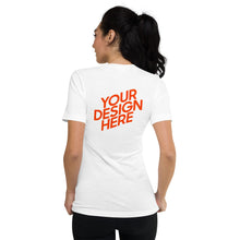 Lade das Bild in den Galerie-Viewer, Kurzämerliges T-Shirt mit V-Ausschnitt Damen/Frauen selbst gestalten und bedrucken