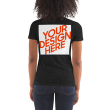 Lade das Bild in den Galerie-Viewer, Frauen T-Shirt mit Rundhalsausschnitt selbst gestalten und bedrucken