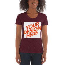 Lade das Bild in den Galerie-Viewer, Frauen T-Shirt mit Rundhalsausschnitt selbst gestalten und bedrucken