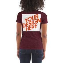 Lade das Bild in den Galerie-Viewer, Frauen T-Shirt mit Rundhalsausschnitt selbst gestalten und bedrucken