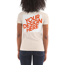 Lade das Bild in den Galerie-Viewer, Frauen T-Shirt mit Rundhalsausschnitt selbst gestalten und bedrucken