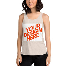 Lade das Bild in den Galerie-Viewer, Tri-Blend Racerback Tank-Top für Damen selbst gestalten und bedrucken