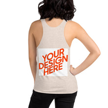 Lade das Bild in den Galerie-Viewer, Tri-Blend Racerback Tank-Top für Damen selbst gestalten und bedrucken