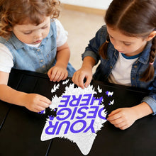 Lade das Bild in den Galerie-Viewer, Unregelmäßiges Holzpuzzles (Wolfskopfform) JJ0533027 mit Fotos Muster Text selbst gestalten und bedrucken
