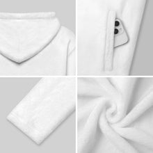 Lade das Bild in den Galerie-Viewer, Fleece Jacket with Hood Panda, White Flower
