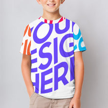 Lade das Bild in den Galerie-Viewer, Voll Druck Reiner Baumwolle Kinder T-Shirt ET mit Foto Design Motiv Text selbst gestalten und bedrucken
