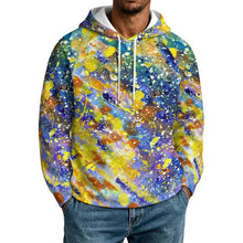 Lade das Bild in den Galerie-Viewer, Hoodie with Raglan Sleeves Colorful Splash Ink
