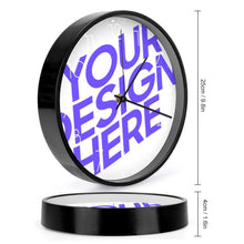 Lade das Bild in den Galerie-Viewer, Fashion Wanduhr ohne Tickgeräusche im modern Stil mit Lautlosem Uhrwerk - Große Wand Uhr 25 cm für Büro Küche Schlafzimmer Wohnzimmer Klassenzimmer mit Fotos Muster Text Logo selbst gestalten und bedrucken
