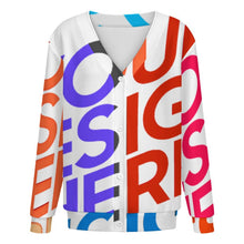 Lade das Bild in den Galerie-Viewer, Multi-Image-Druck Damen / Frauen Pullover Strickjacke LM228 mit Fotos Muster Text Logo selbst gestalten und bedrucken
