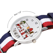 Lade das Bild in den Galerie-Viewer, Uhr mit Nylonarmband personalisiert | Rot-Weiß-Blau NATO Strap
