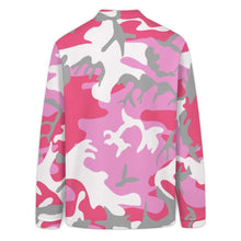 Lade das Bild in den Galerie-Viewer, Standing Collar Long-sleeved Pullover Pink Camouflage
