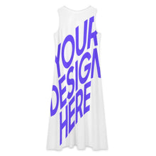 Lade das Bild in den Galerie-Viewer, Off-Shoulder-Kleid Sommer Frauen T-Shirt Kleid ärmellos langes Kleid F21Q mit Foto Design Motiv Text selbst gestalten und bedrucken (Simple Design)
