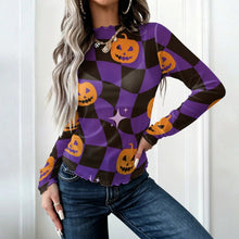 Lade das Bild in den Galerie-Viewer, High-neck Long-sleeved Mesh Top 1 (35)
